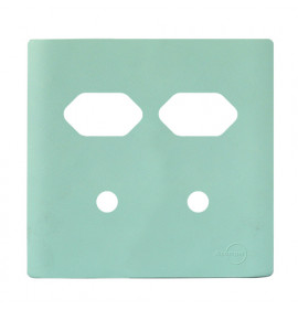 Placa p/ 2 Tomadas + 2 Furos 4x4 - Novara Siciliano 